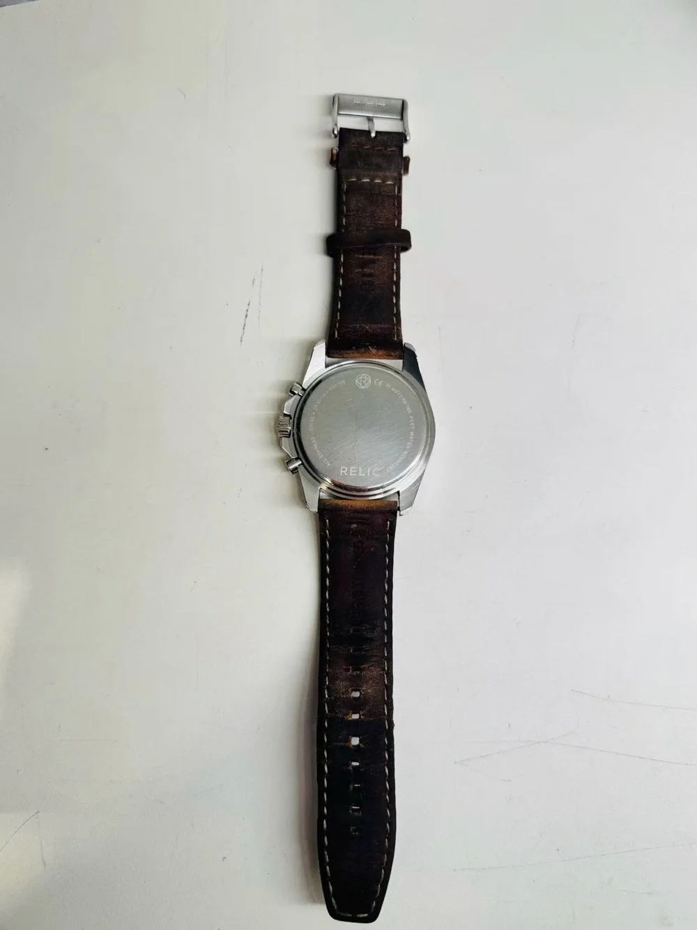 Relic By Fossil Men’s Watch Dual Time Date Chronograph 43mm New Battery Runs